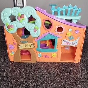 Littlest Pet Shop "Pets Only" 2007 Orange Club Playset Folding‎ Clubhouse Hasbro